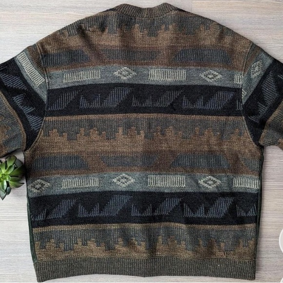 Vintage Tosani Suede Front Cardigan XL - Picture 2 of 3